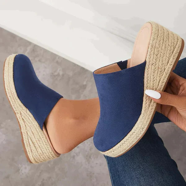 Marga™ | Elegante Sandaletten mit geflochtenem Keilabsatz