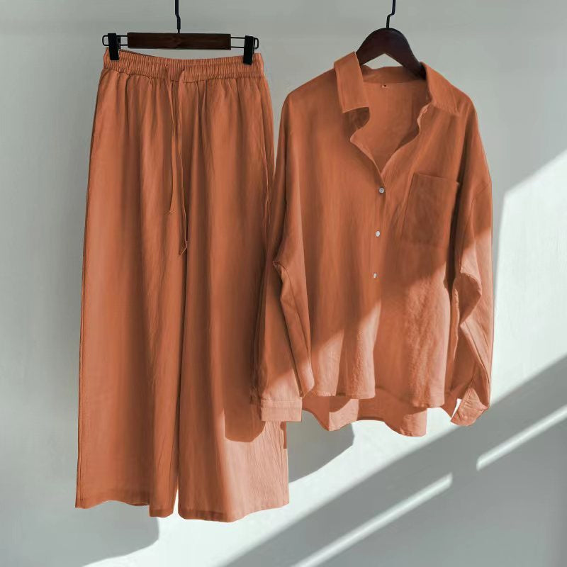 Yvonne™ | Conjunto de 2 piezas: blusa y pantalones anchos