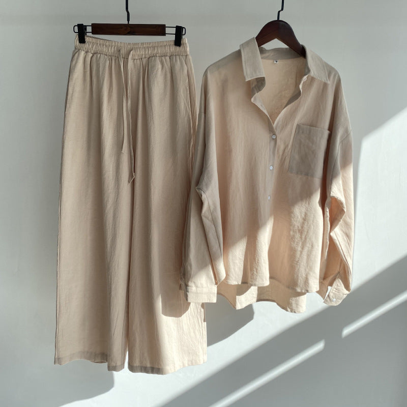Yvonne™ | Conjunto de 2 piezas: blusa y pantalones anchos