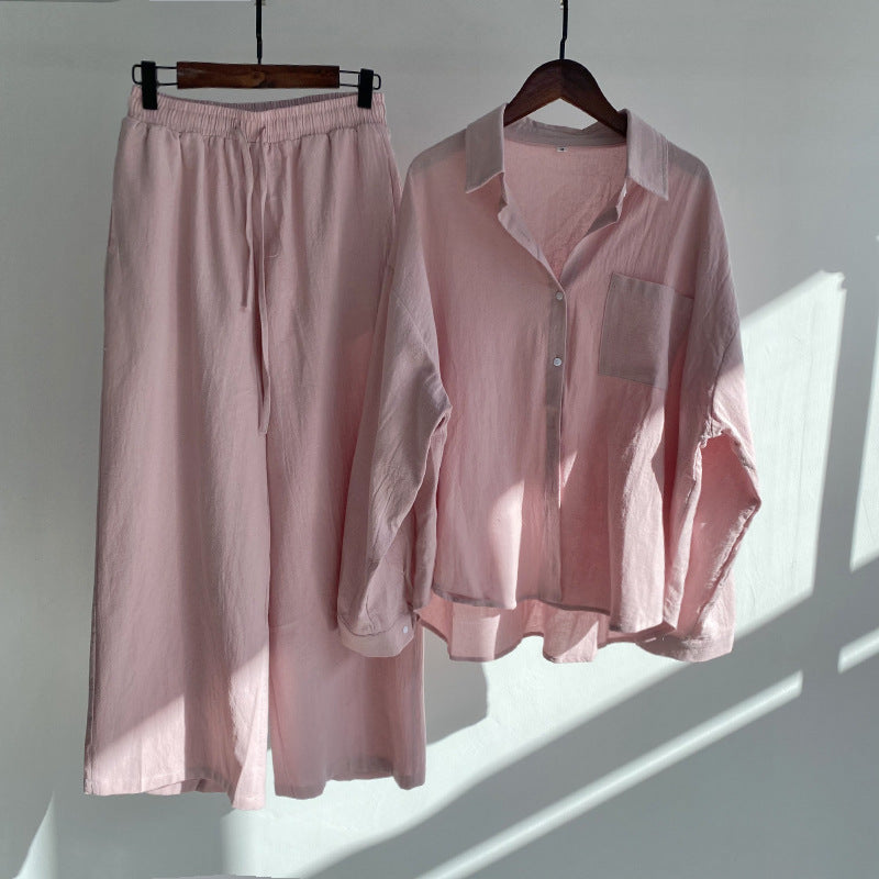 Yvonne™ | Conjunto de 2 piezas: blusa y pantalones anchos