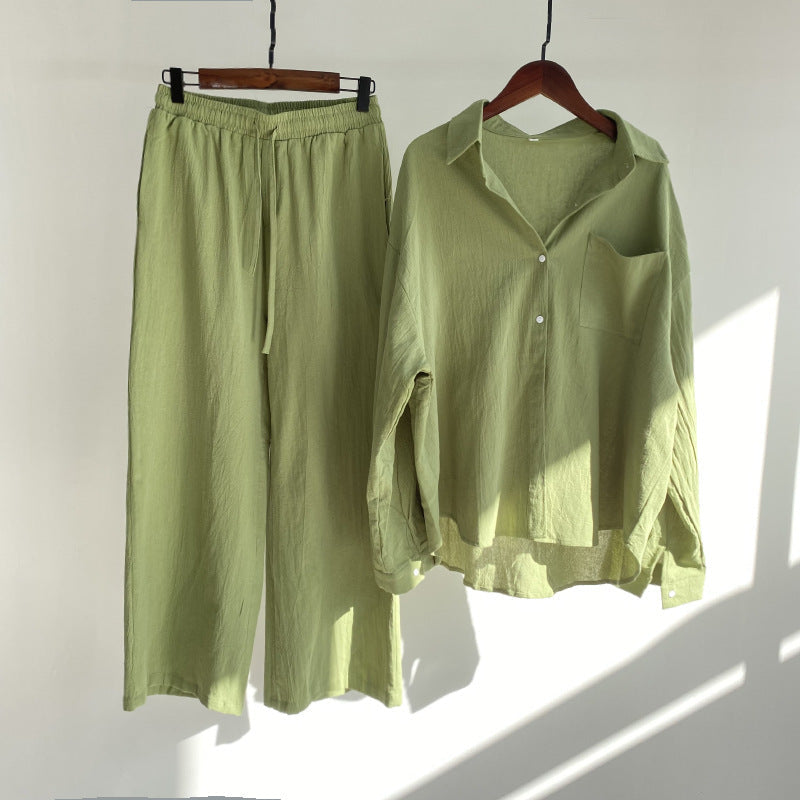 Yvonne™ | Conjunto de 2 piezas: blusa y pantalones anchos