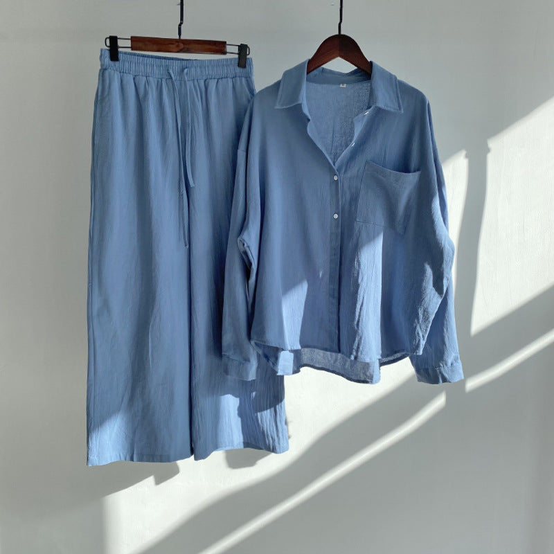 Yvonne™ | Conjunto de 2 piezas: blusa y pantalones anchos