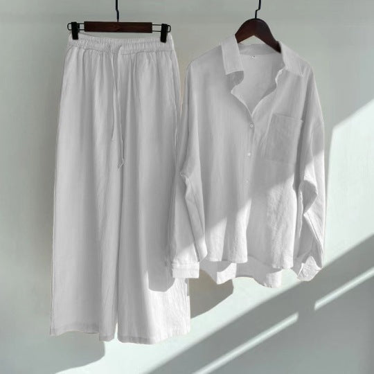 Yvonne™ | Conjunto de 2 piezas: blusa y pantalones anchos