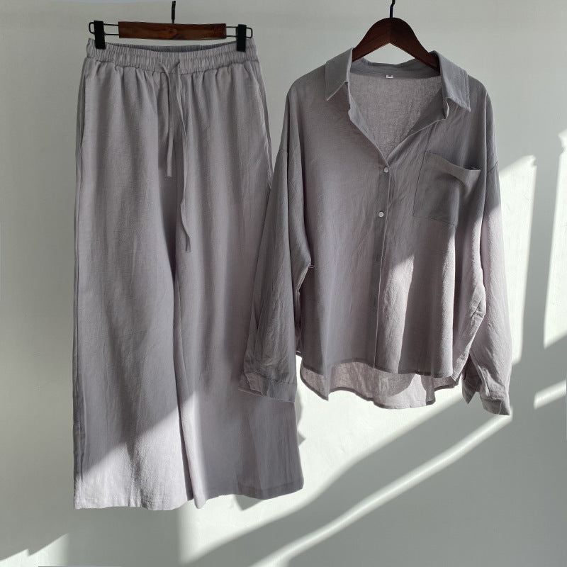 Yvonne™ | Conjunto de 2 piezas: blusa y pantalones anchos