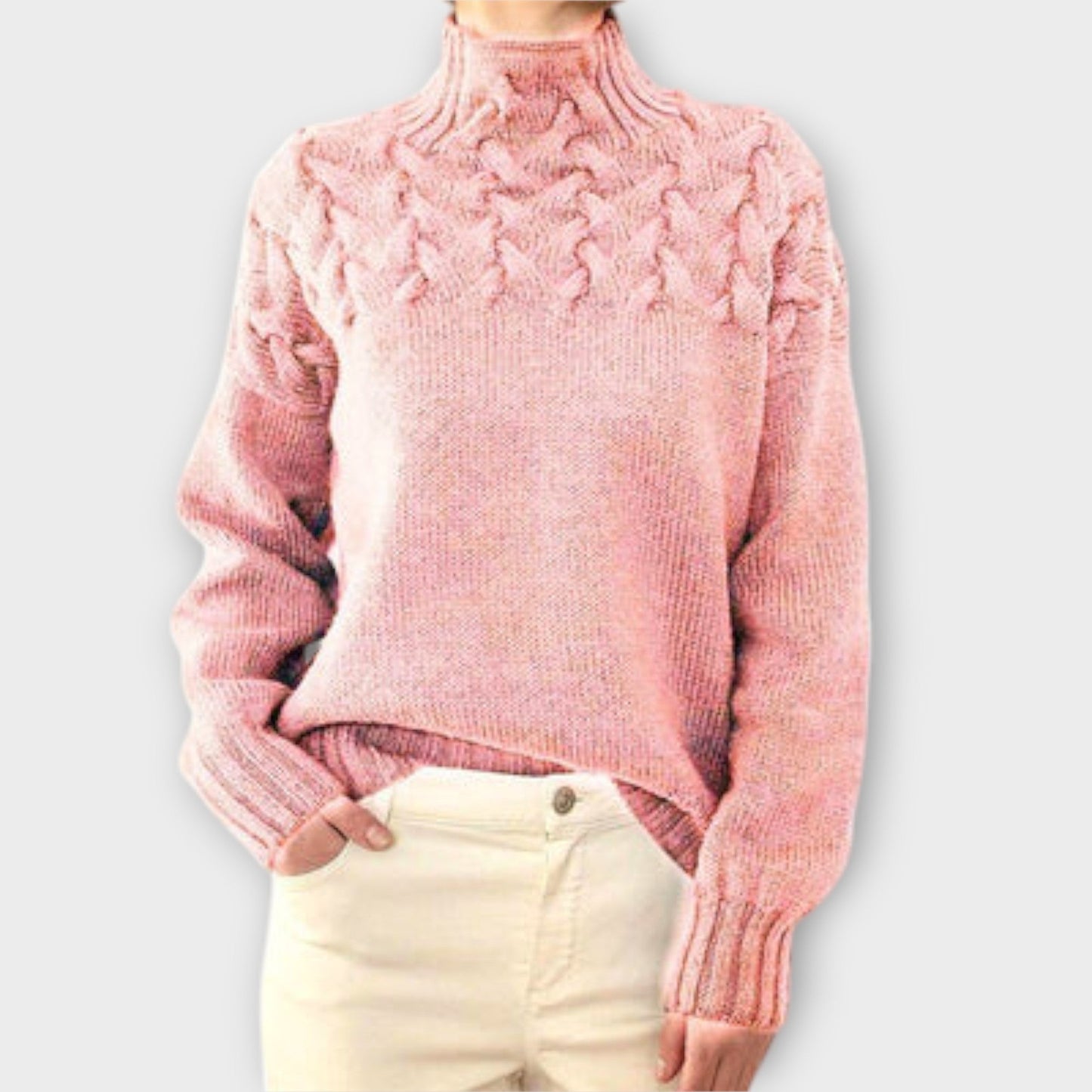 Eva | Suéter femenino con detalle de trenza