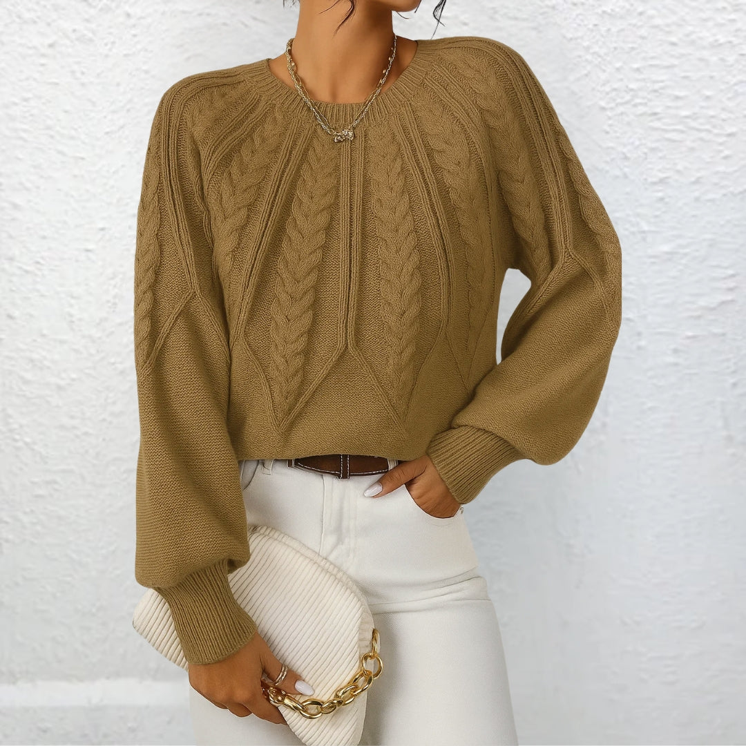 Erika™ | Eleganter Strickpullover mit weiten Ärmeln