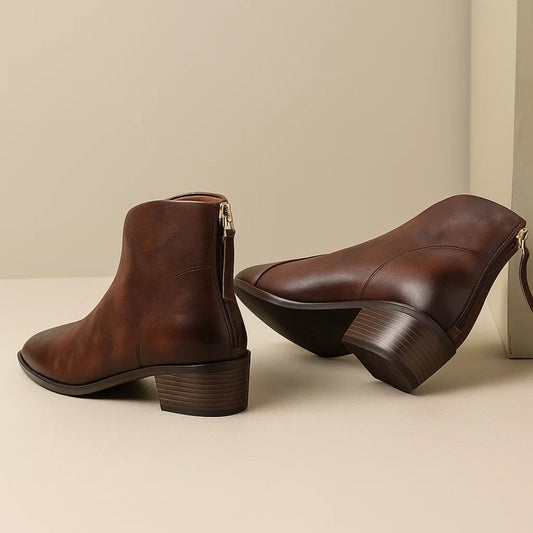 Christina™ | Luxuriöse Stiefeletten mit niedrigem Absatz