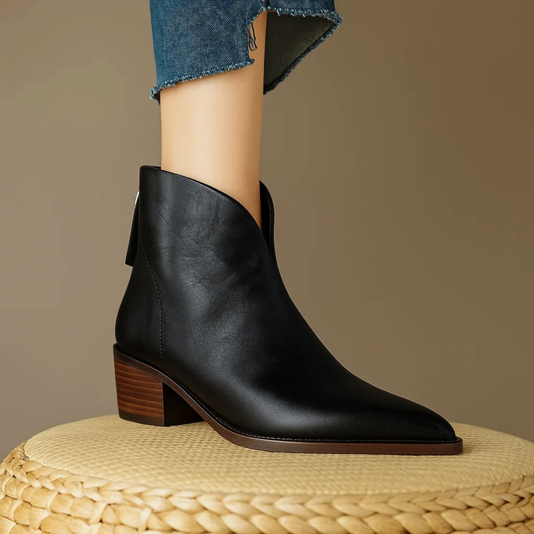 Christina™ | Luxuriöse Stiefeletten mit niedrigem Absatz