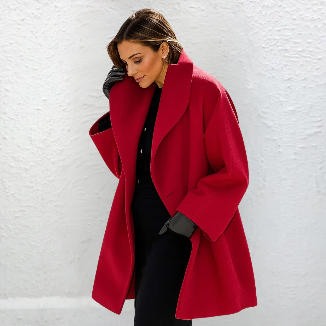 Anja™ | Eleganter langer Wollmantel