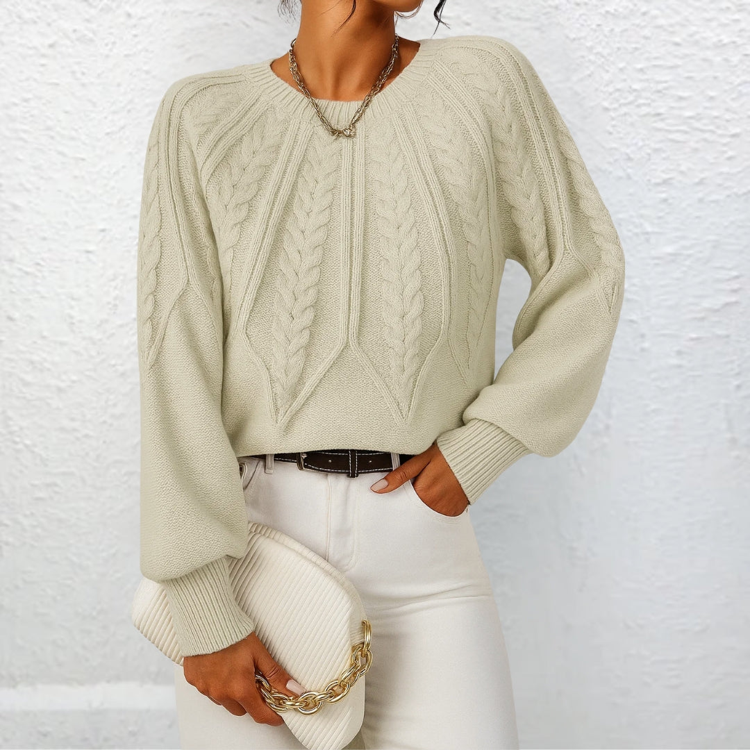 Erika™ | Eleganter Strickpullover mit weiten Ärmeln