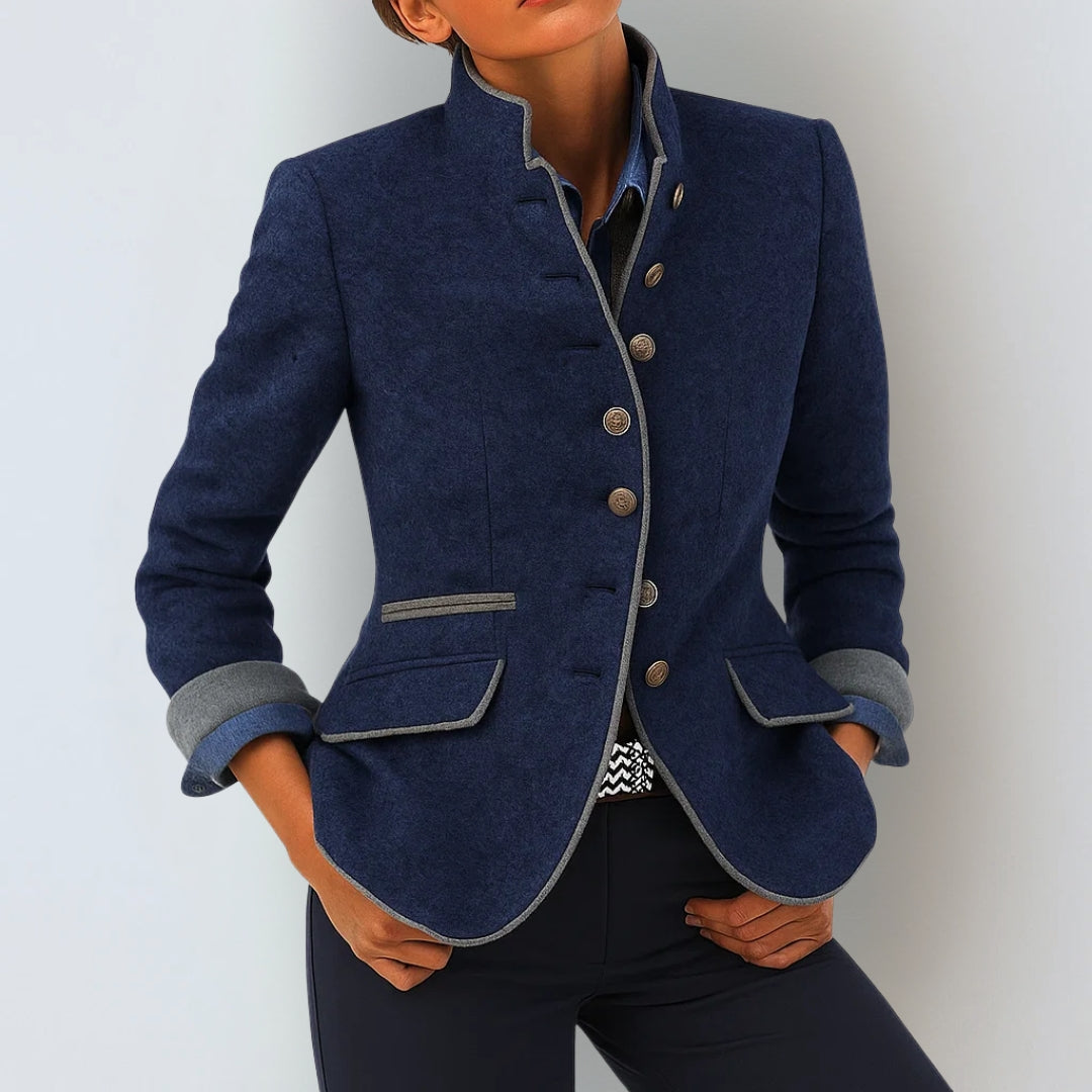 Anja™ | Elegante Strickjacke mit hohem Kragen