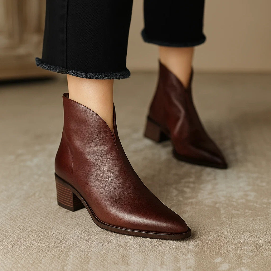 Christina™ | Luxuriöse Stiefeletten mit niedrigem Absatz