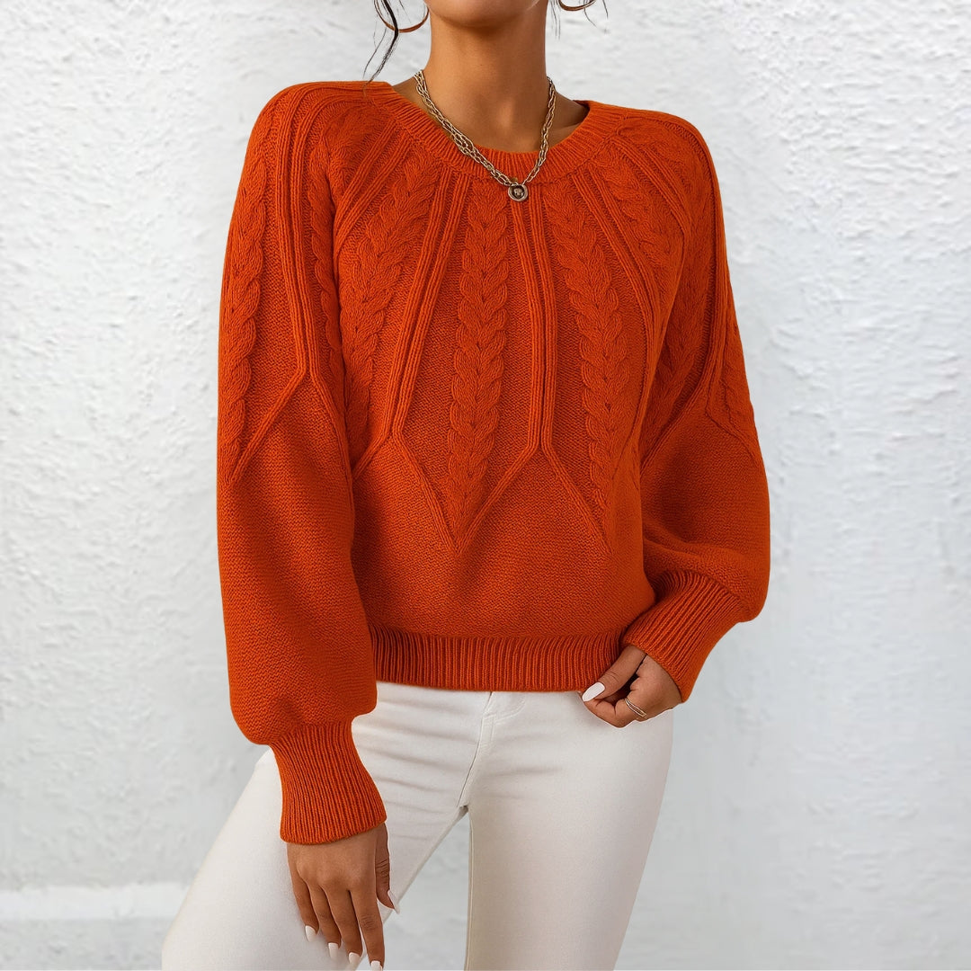 Erika™ | Eleganter Strickpullover mit weiten Ärmeln