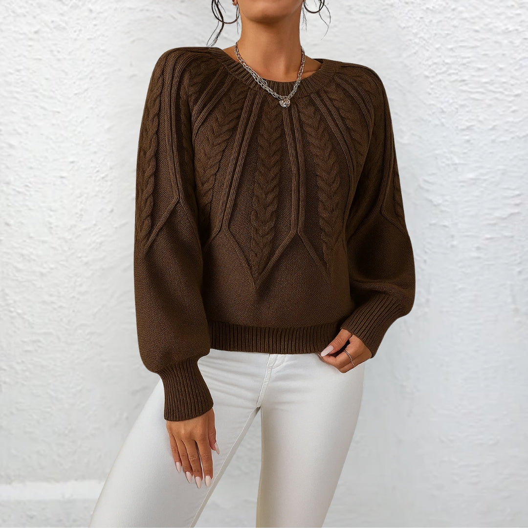Erika™ | Eleganter Strickpullover mit weiten Ärmeln