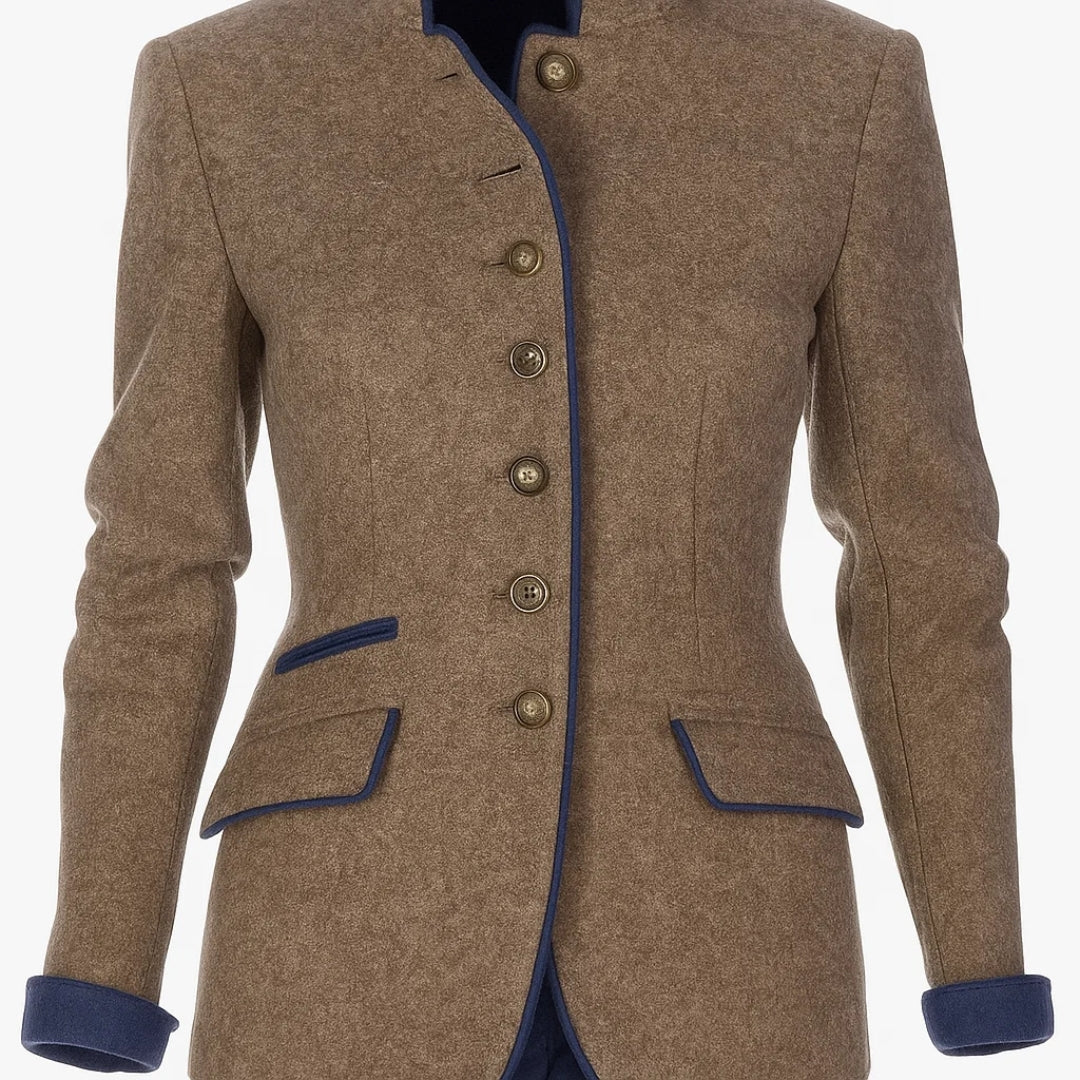 Anja™ | Elegante Strickjacke mit hohem Kragen