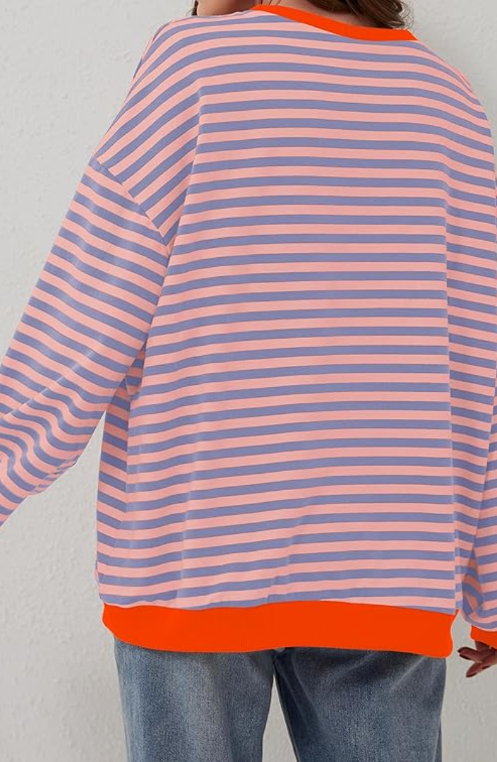 Anika™ | Gestreifter Pullover in Übergröße