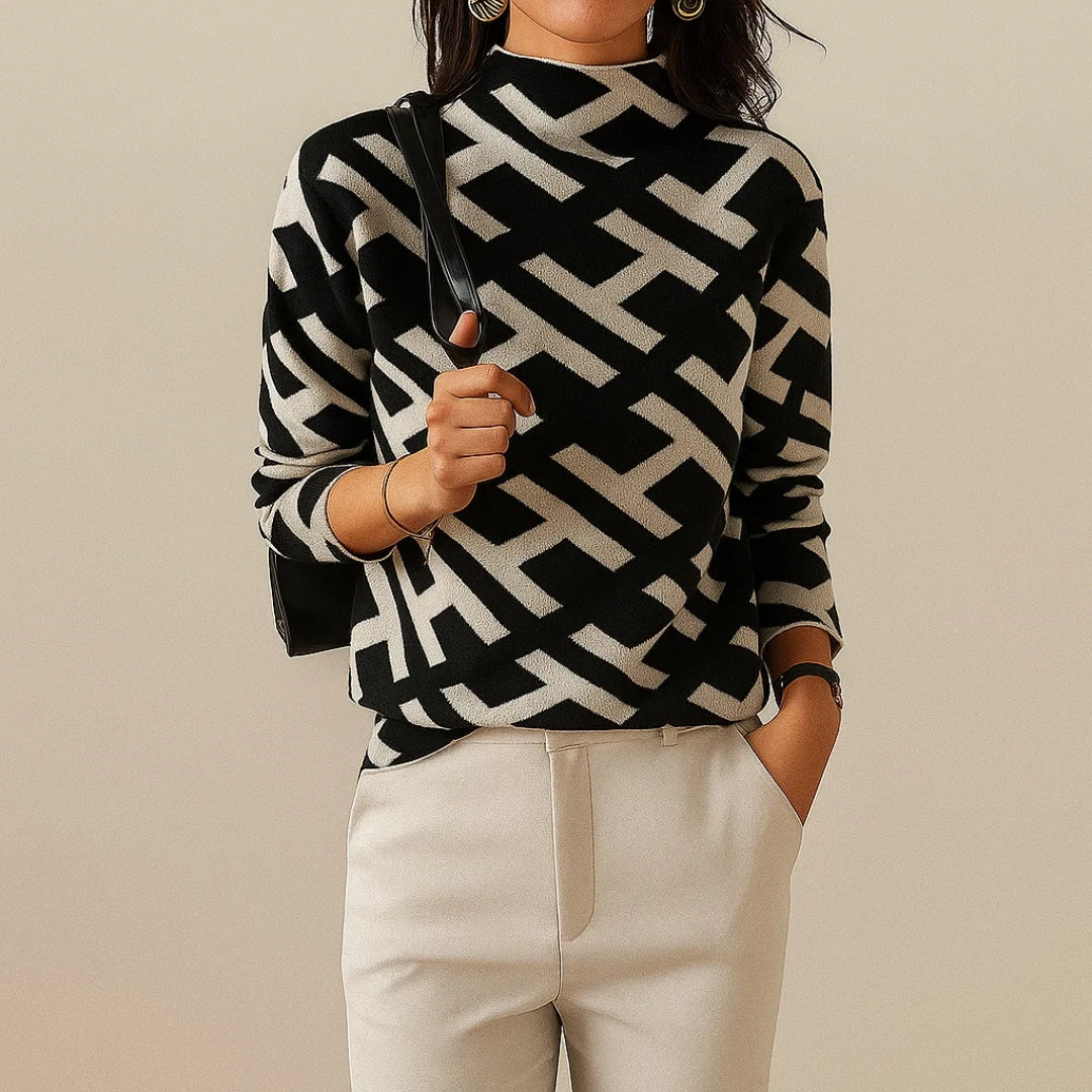 Eva™ Geometric Alphabet Pullover