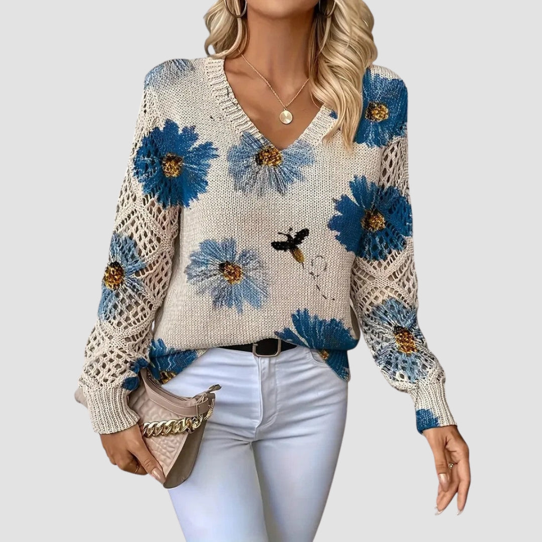 Martina™ | Eleganter Pullover mit Blumenmuster