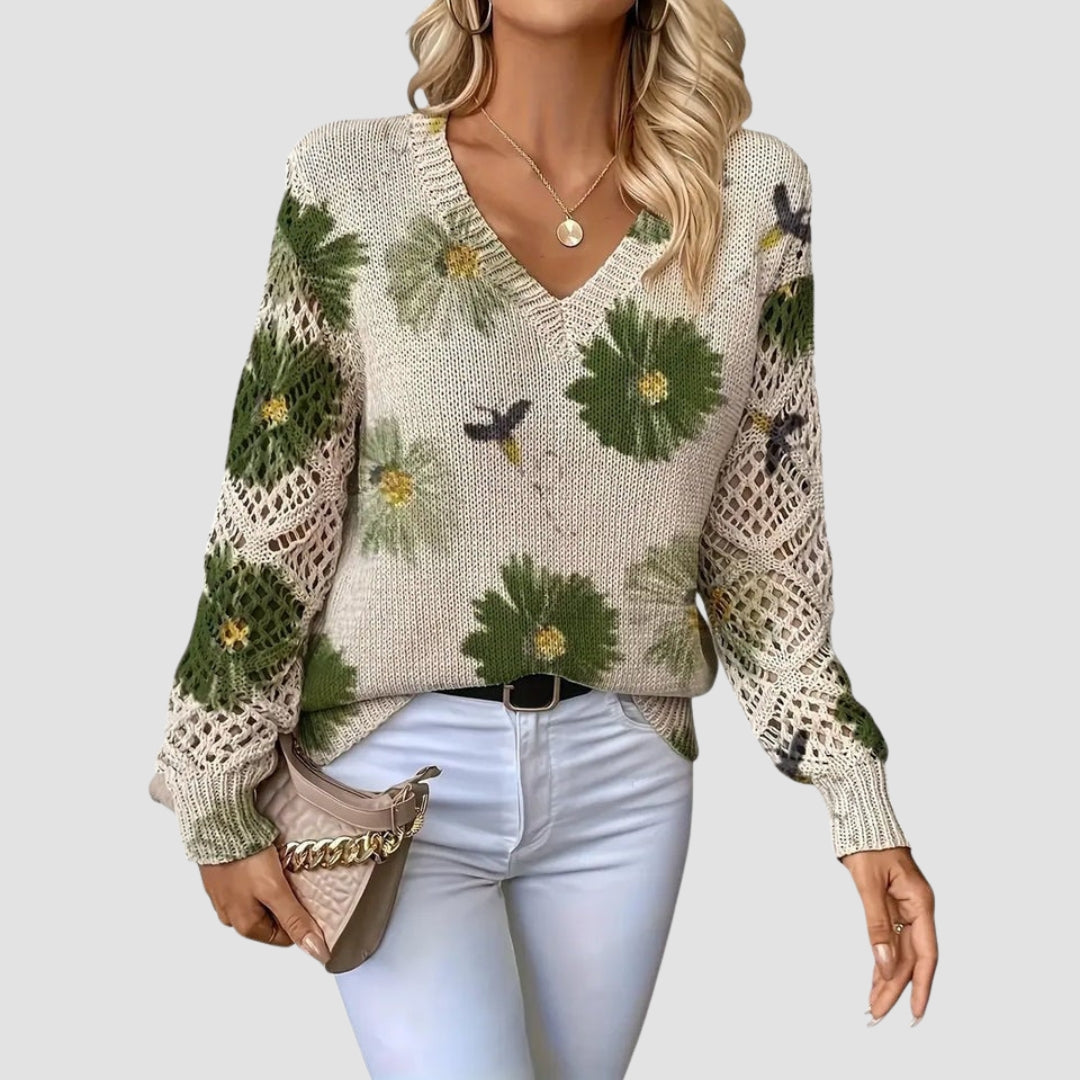 Martina™ | Eleganter Pullover mit Blumenmuster