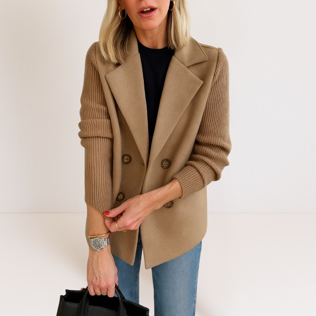 Martine™ | Elegante Jacke mit Strickärmeln