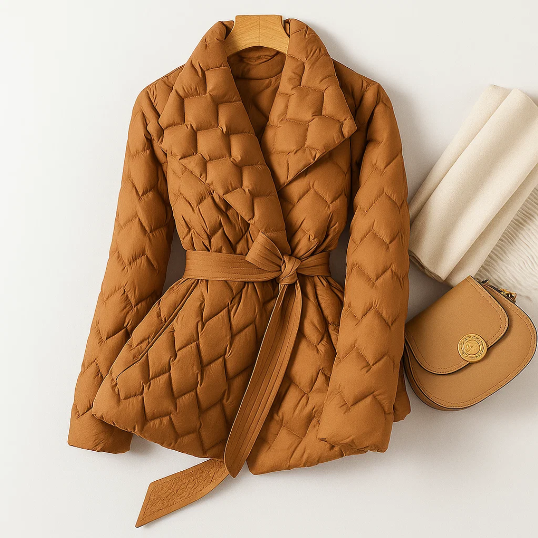 Sophia™ | Daunenjacke mit Taillengürtel