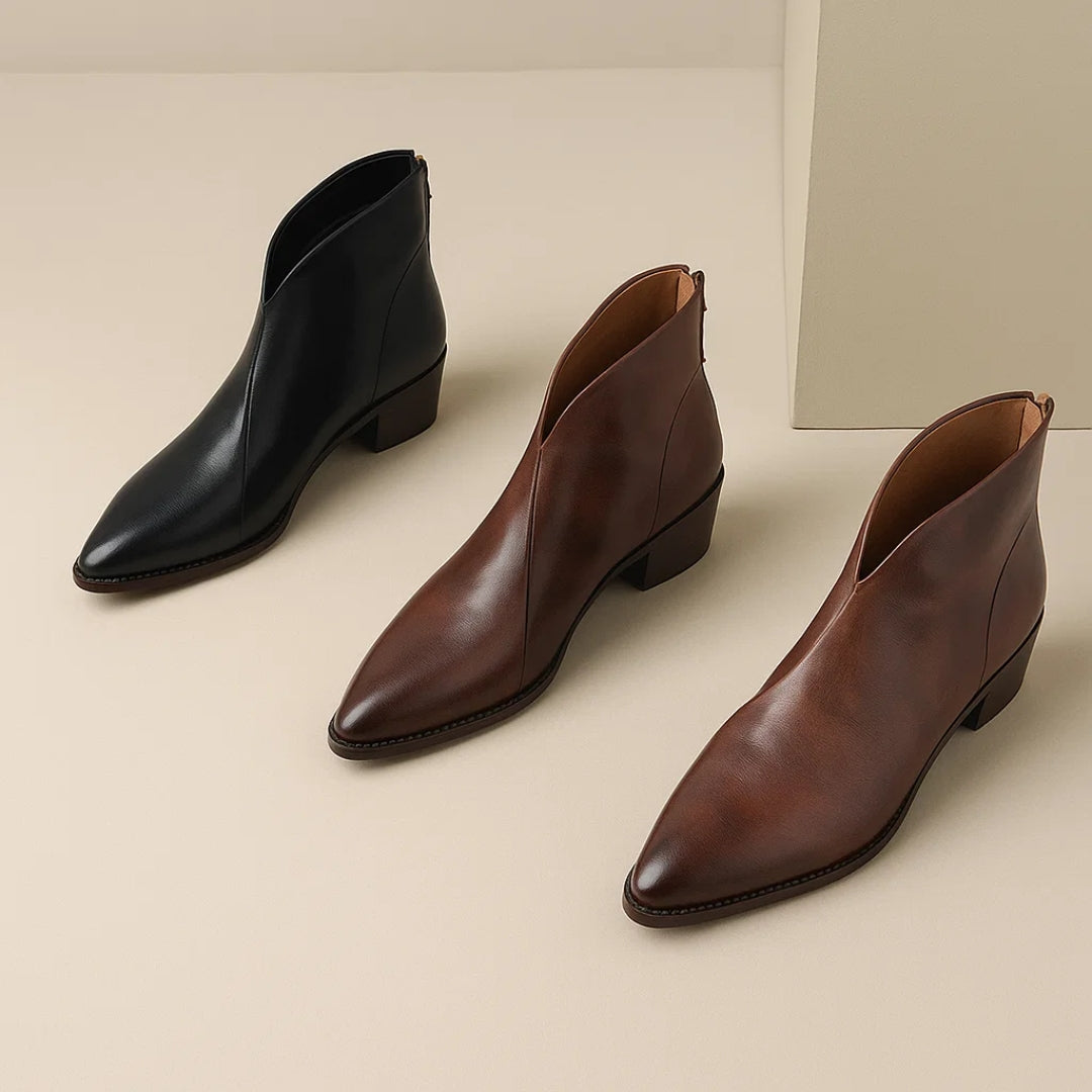 Christina™ | Luxuriöse Stiefeletten mit niedrigem Absatz