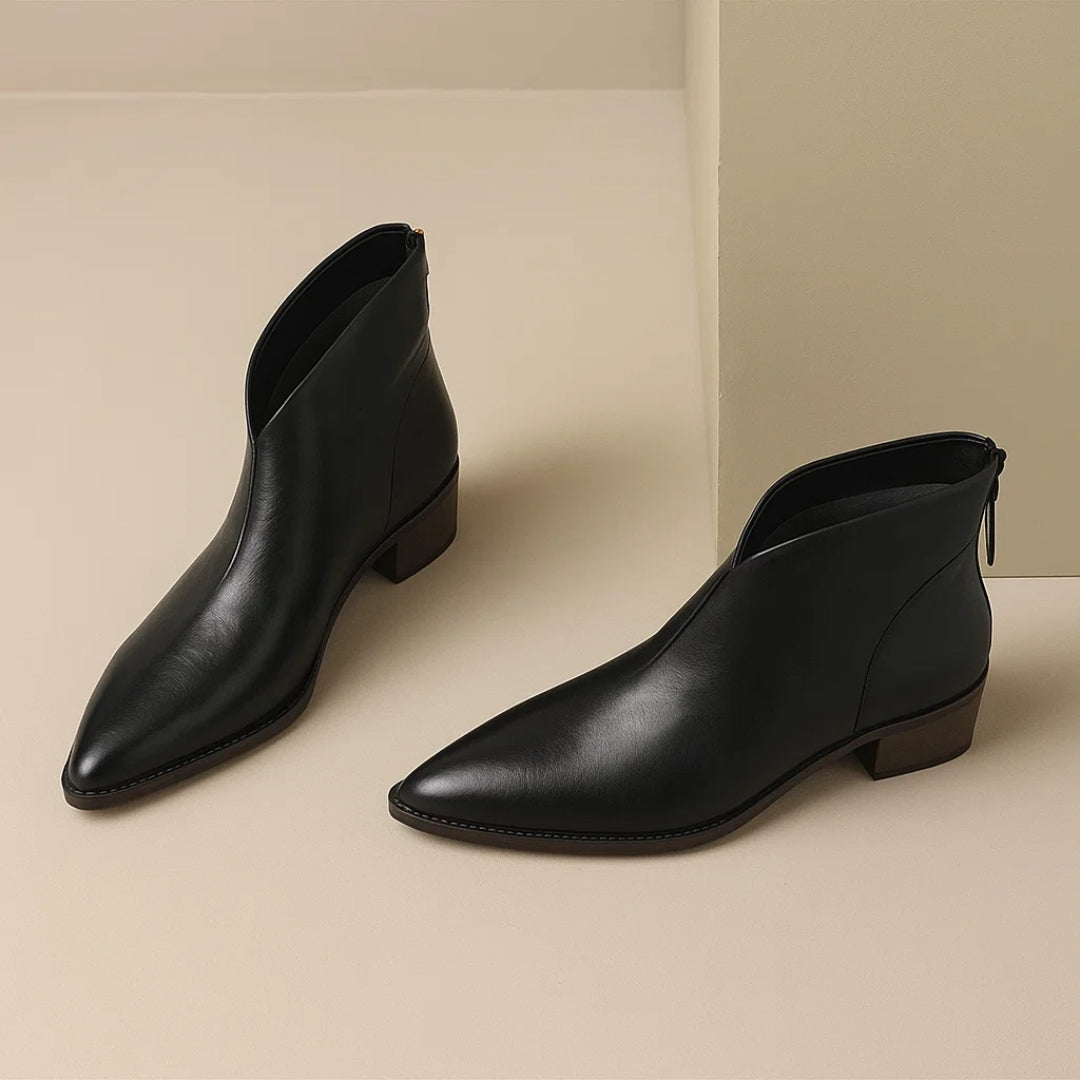 Christina™ | Luxuriöse Stiefeletten mit niedrigem Absatz