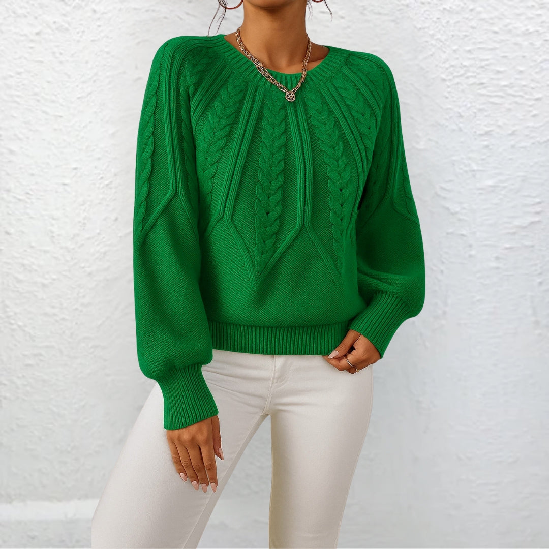 Erika™ | Eleganter Strickpullover mit weiten Ärmeln