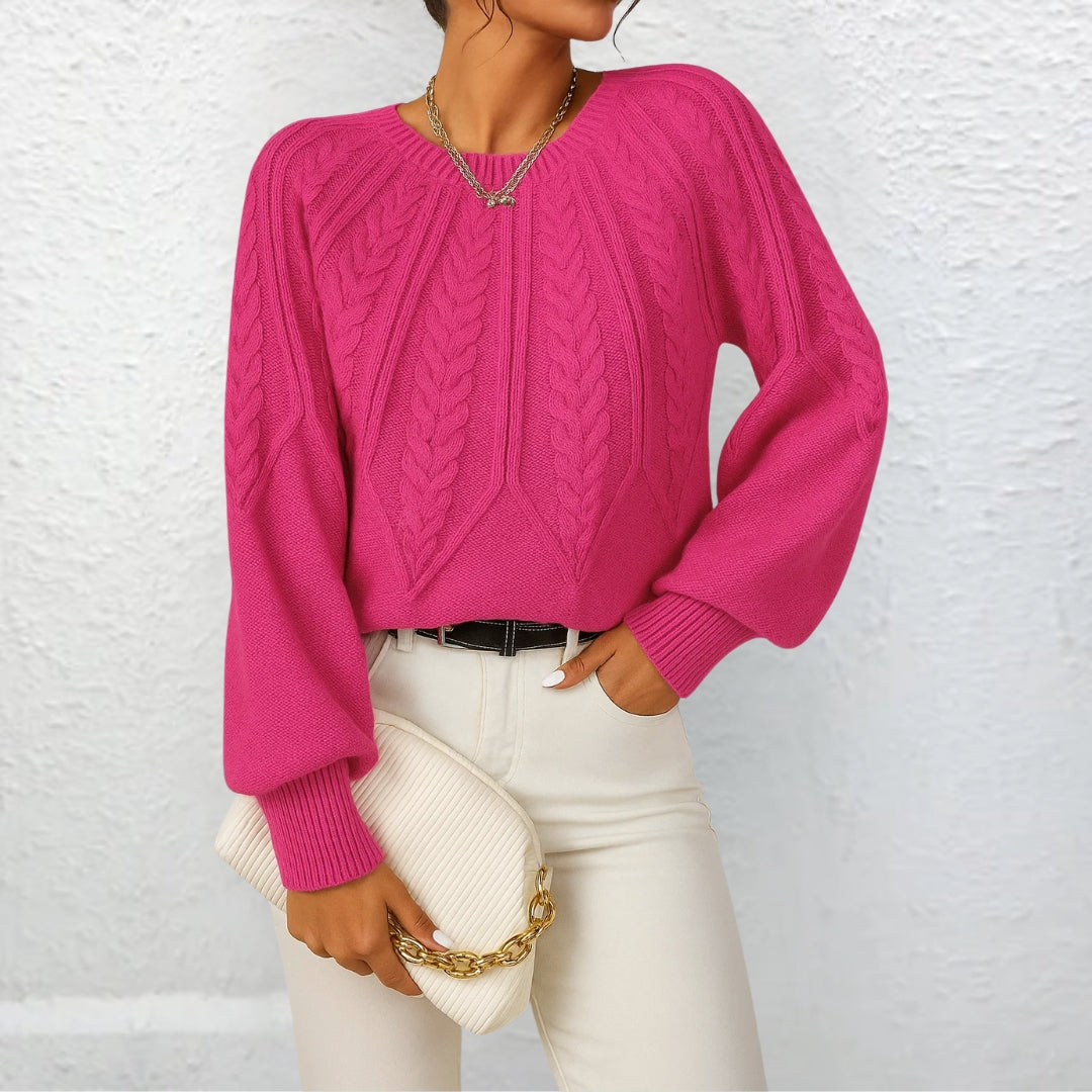 Erika™ | Eleganter Strickpullover mit weiten Ärmeln