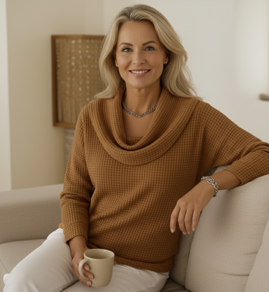 Amber™ | Warmer Pullover mit elegantem Wasserfallausschnitt