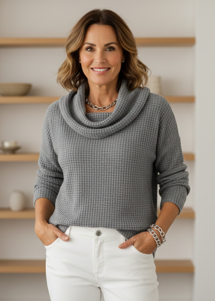 Amber™ | Warmer Pullover mit elegantem Wasserfallausschnitt