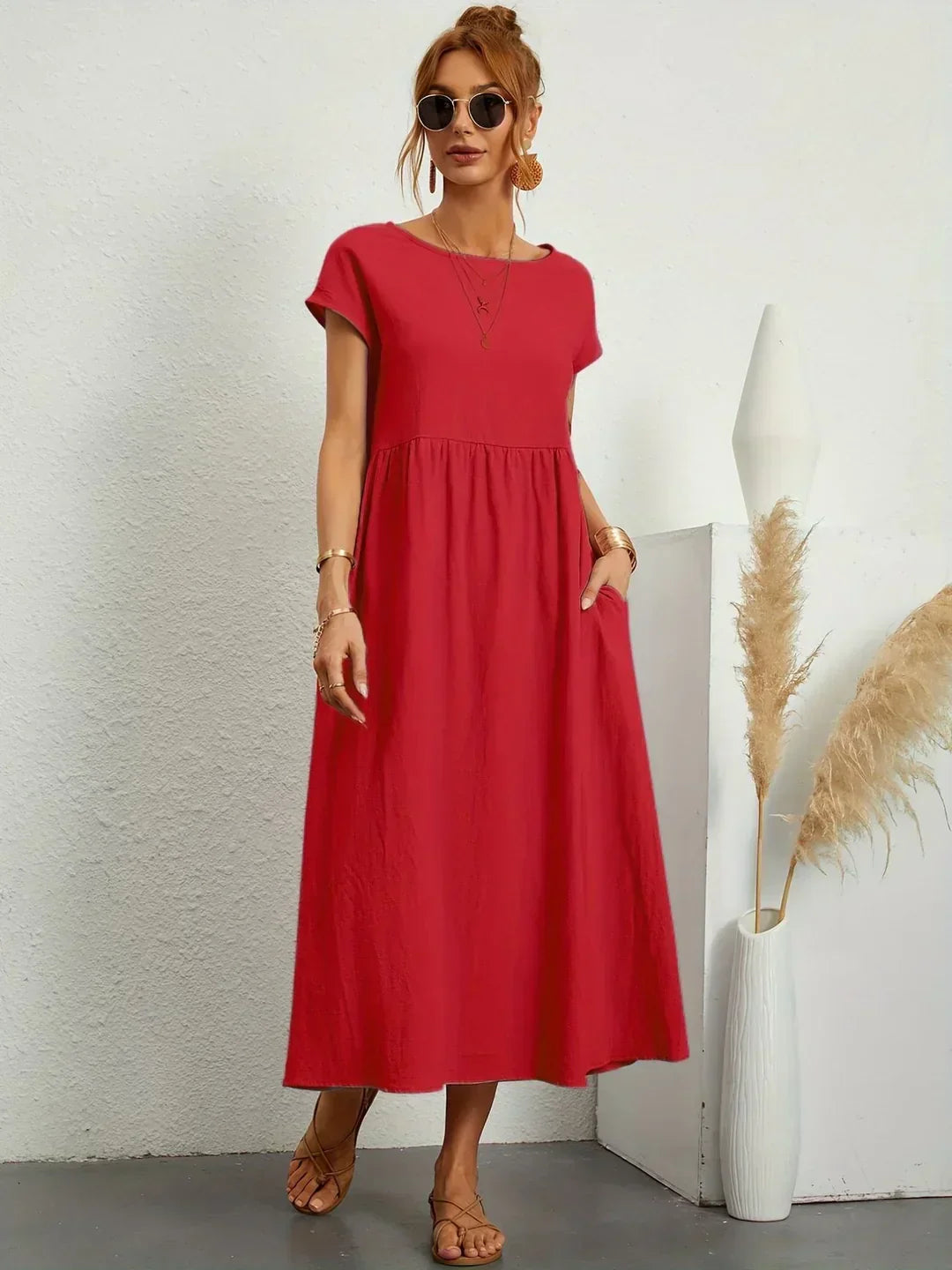 Maria™ | Elegantes Kleid mit Rundhalsausschnitt