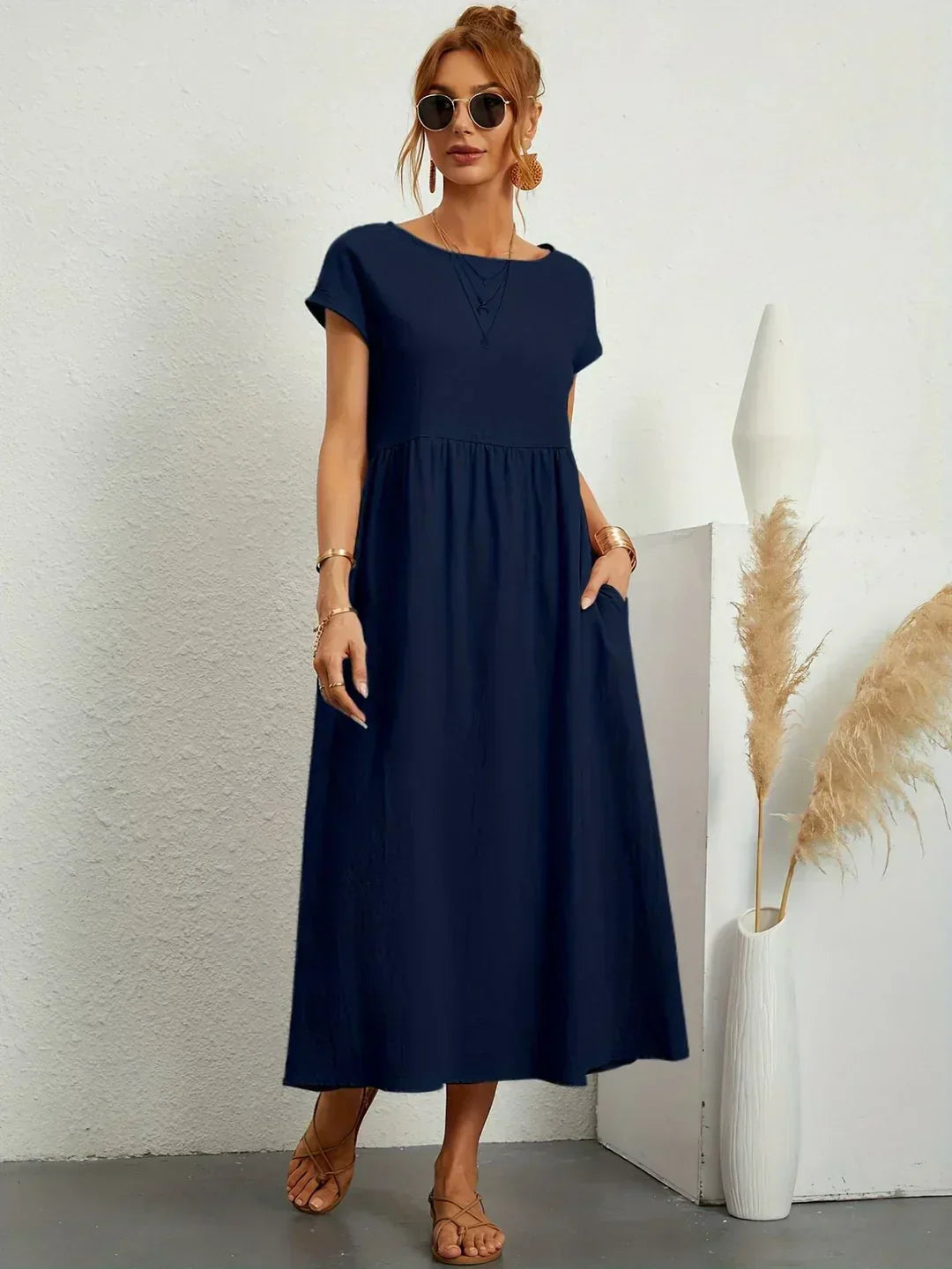 Maria™ | Elegantes Kleid mit Rundhalsausschnitt