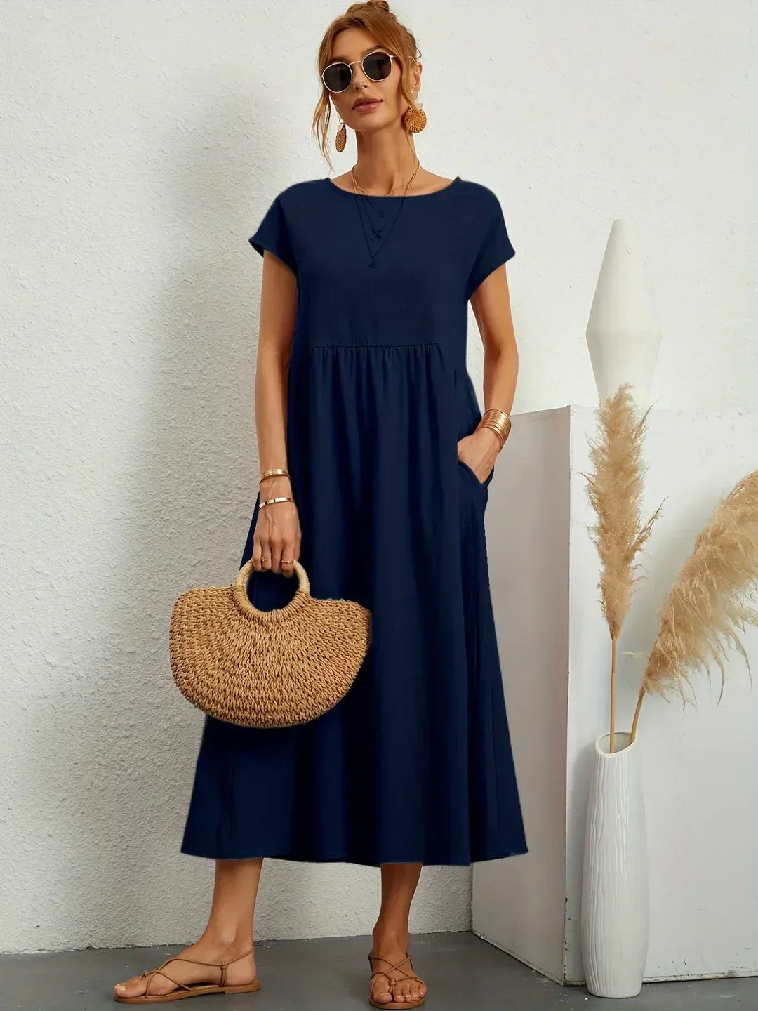 Maria™ | Elegantes Kleid mit Rundhalsausschnitt