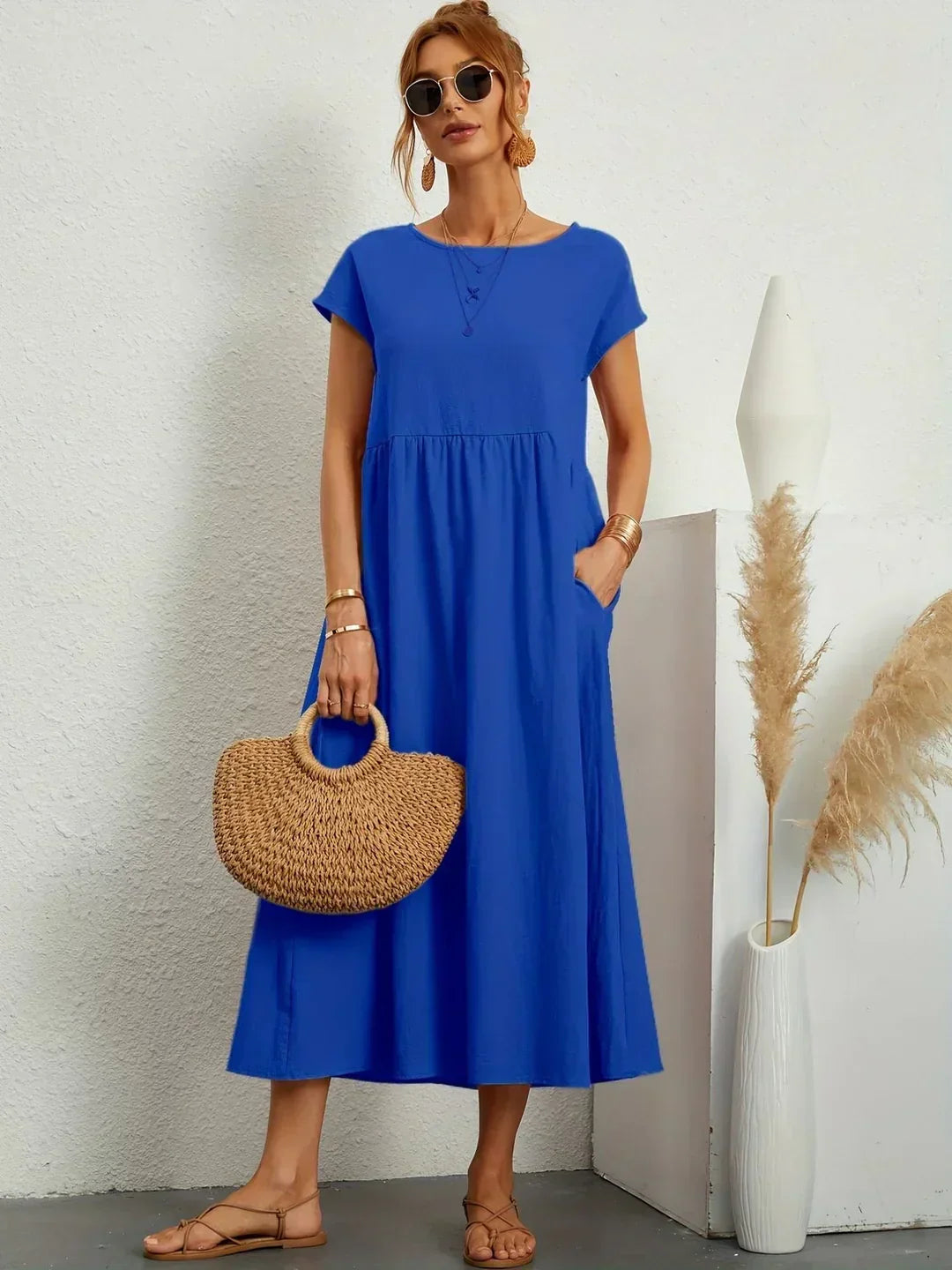 Maria™ | Elegantes Kleid mit Rundhalsausschnitt