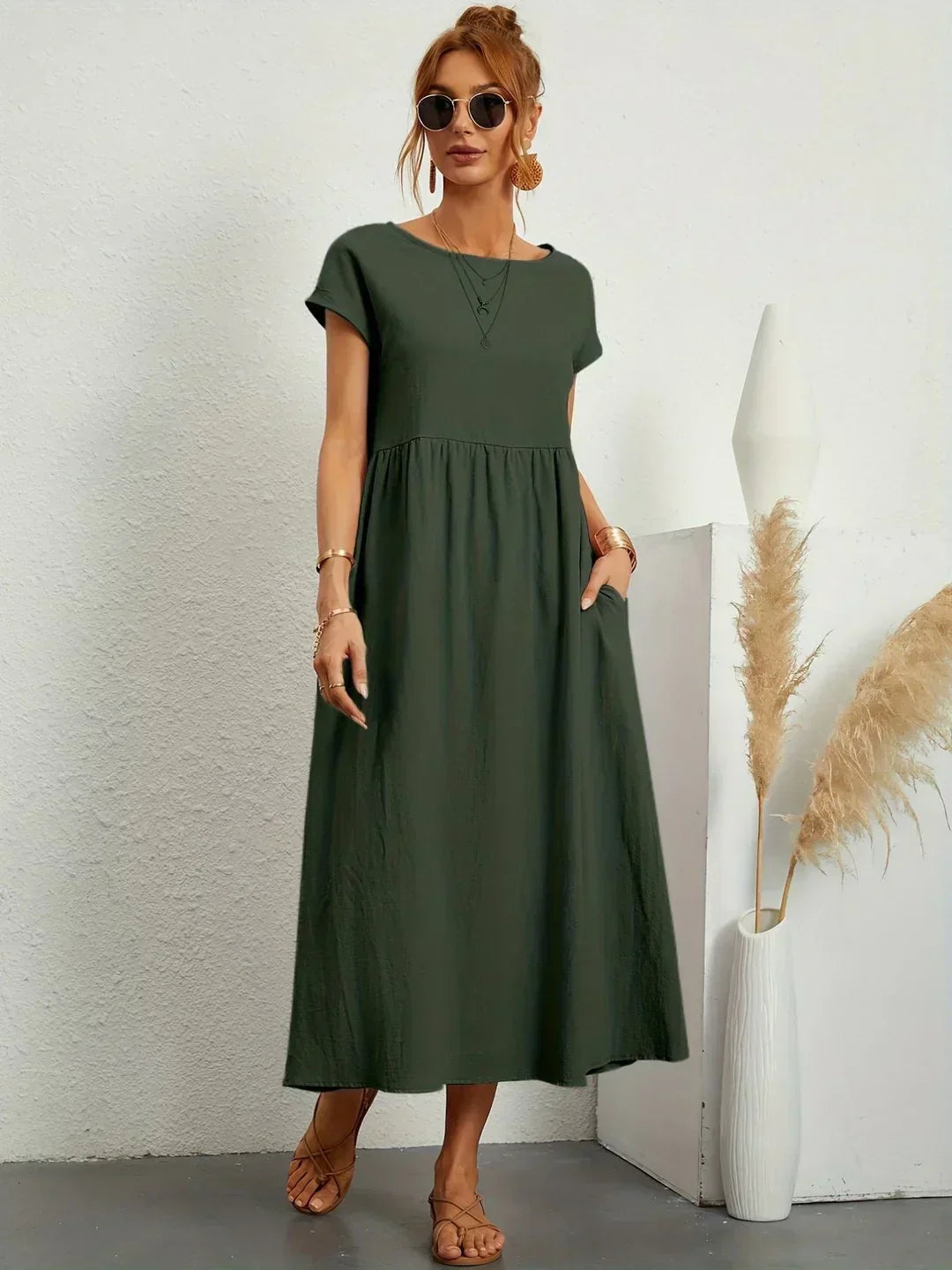 Maria™ | Elegantes Kleid mit Rundhalsausschnitt