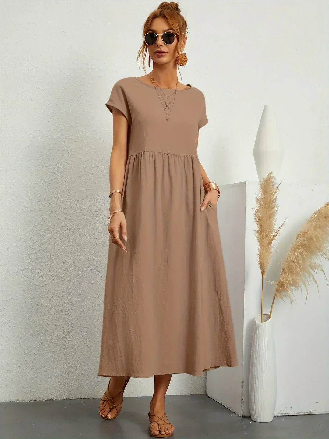 Maria™ | Elegantes Kleid mit Rundhalsausschnitt