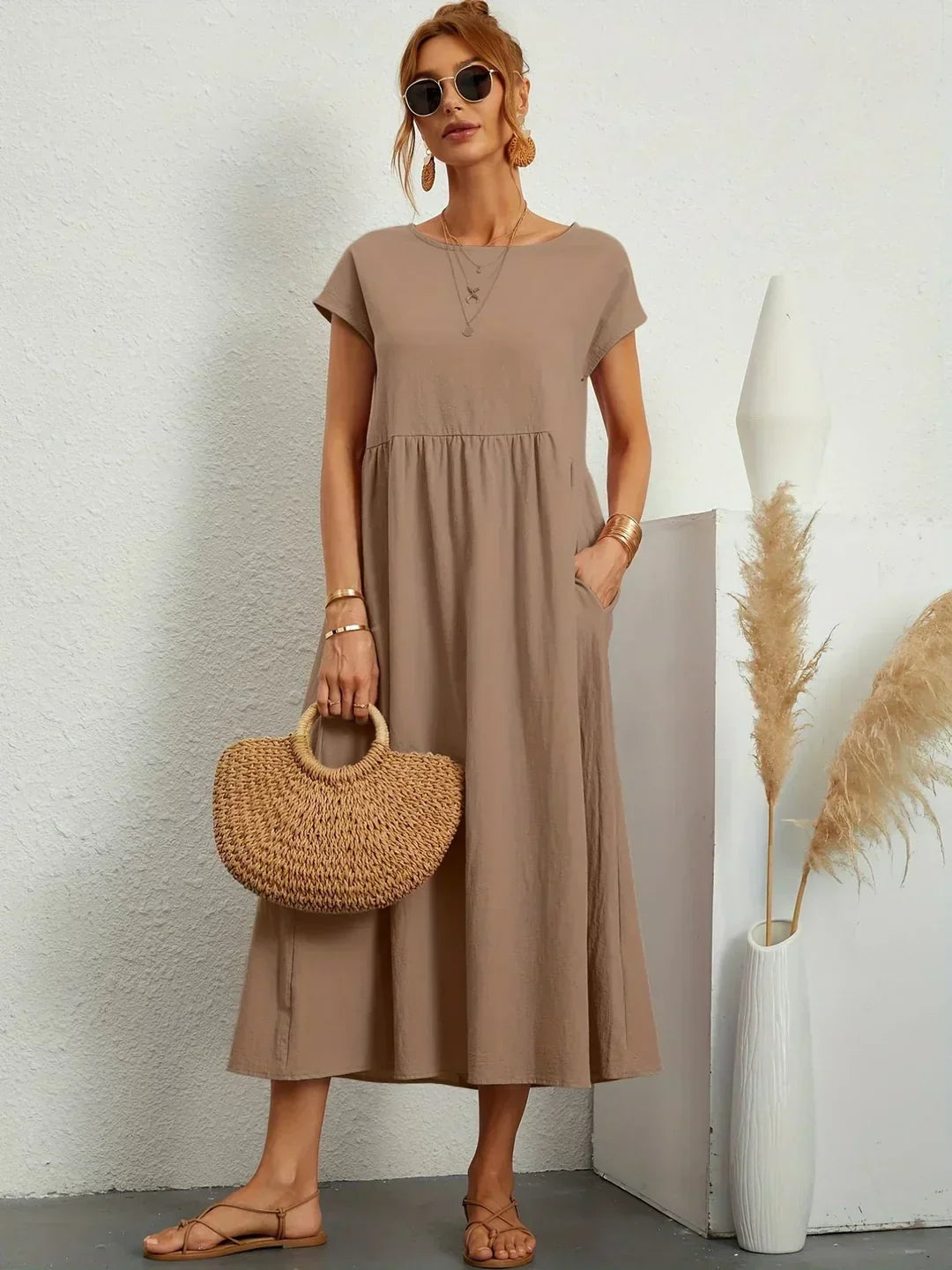 Maria™ | Elegantes Kleid mit Rundhalsausschnitt