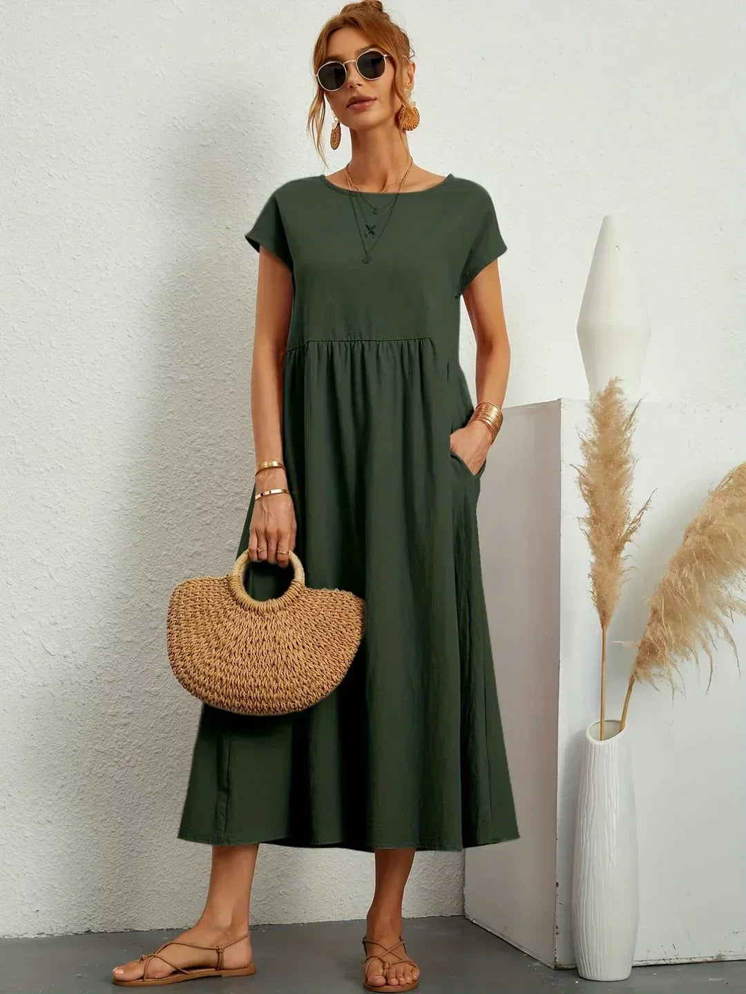 Maria™ | Elegantes Kleid mit Rundhalsausschnitt