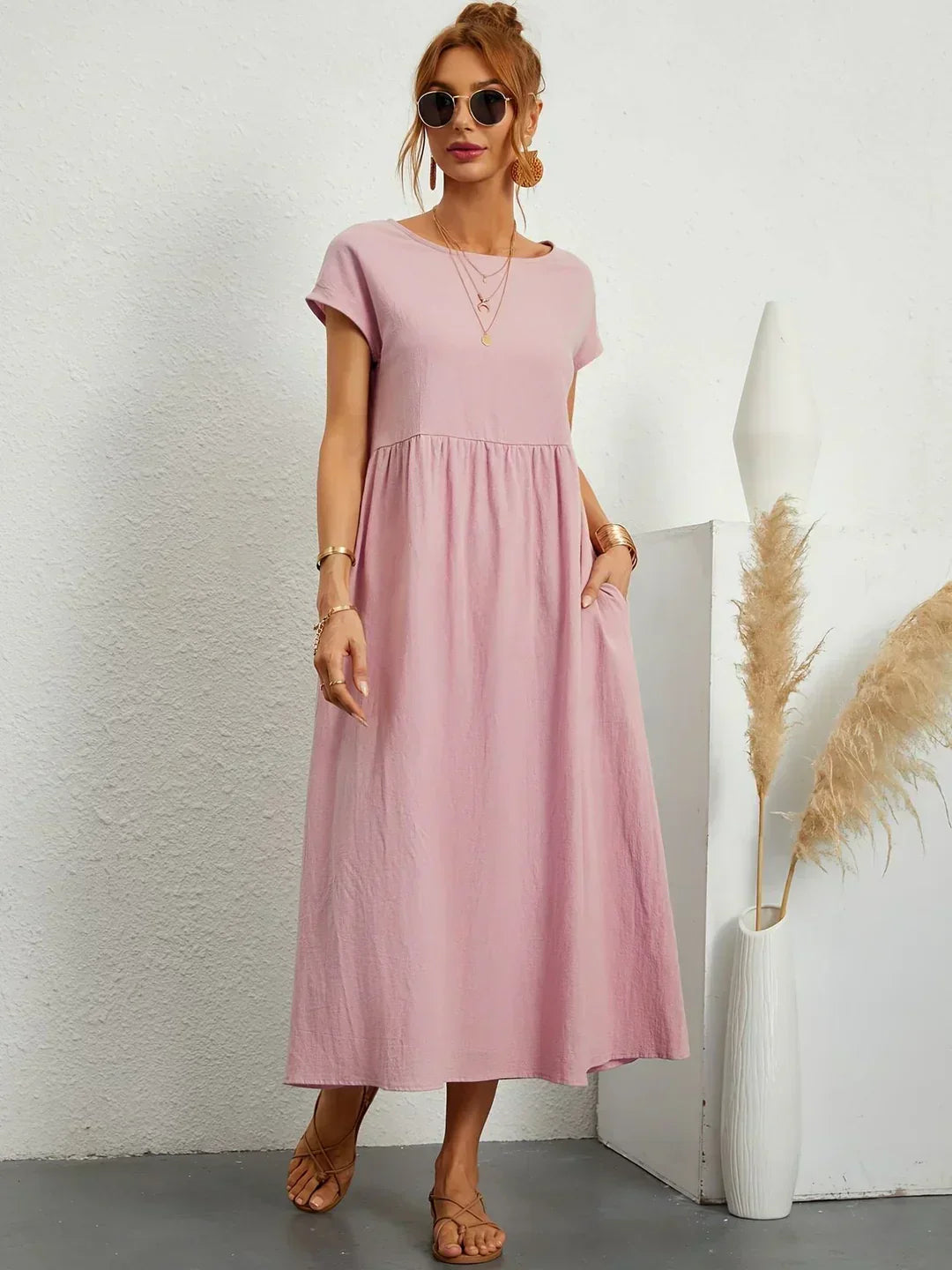 Maria™ | Elegantes Kleid mit Rundhalsausschnitt