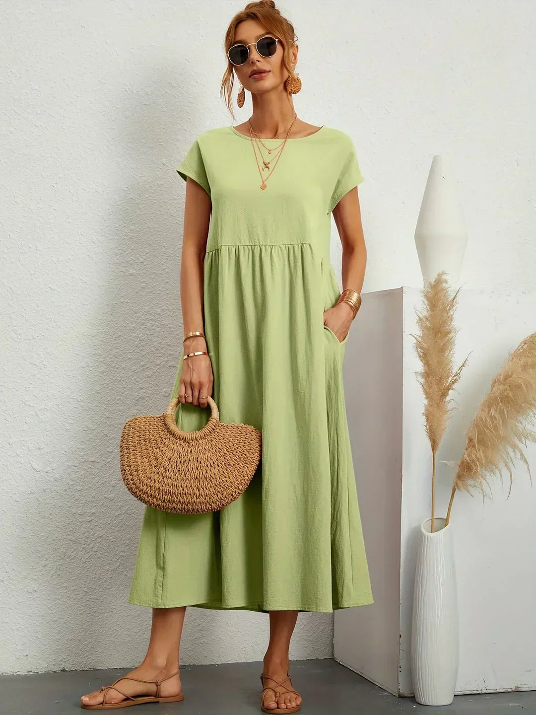 Maria™ | Elegantes Kleid mit Rundhalsausschnitt