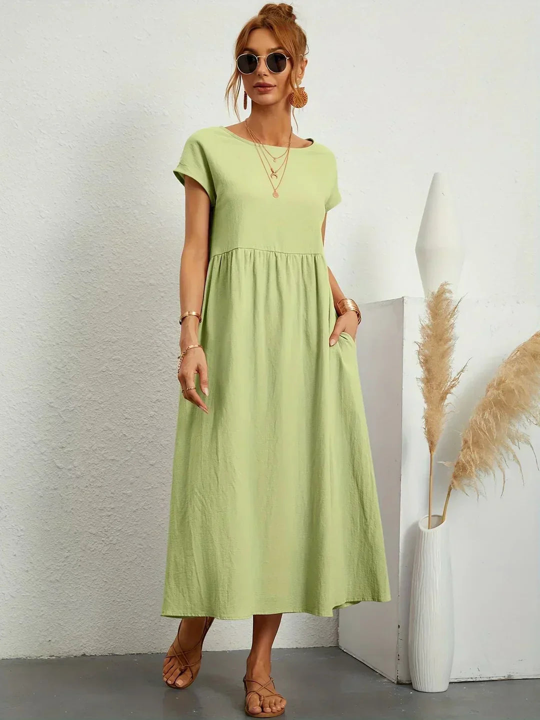 Maria™ | Elegantes Kleid mit Rundhalsausschnitt