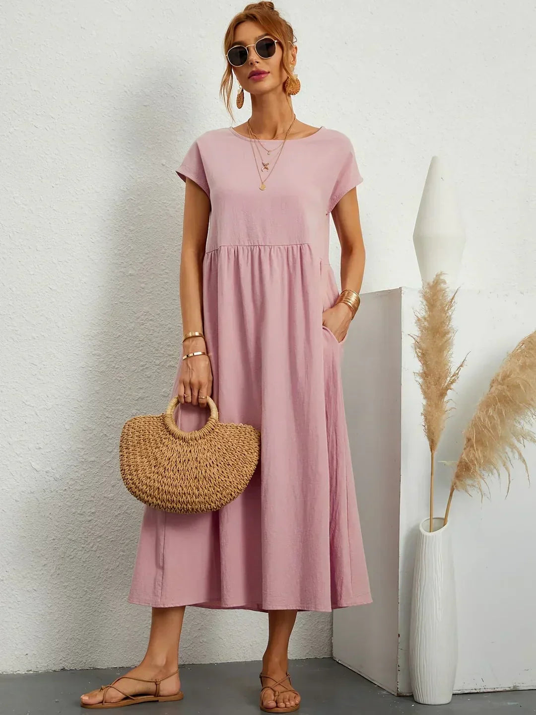 Maria™ | Elegantes Kleid mit Rundhalsausschnitt
