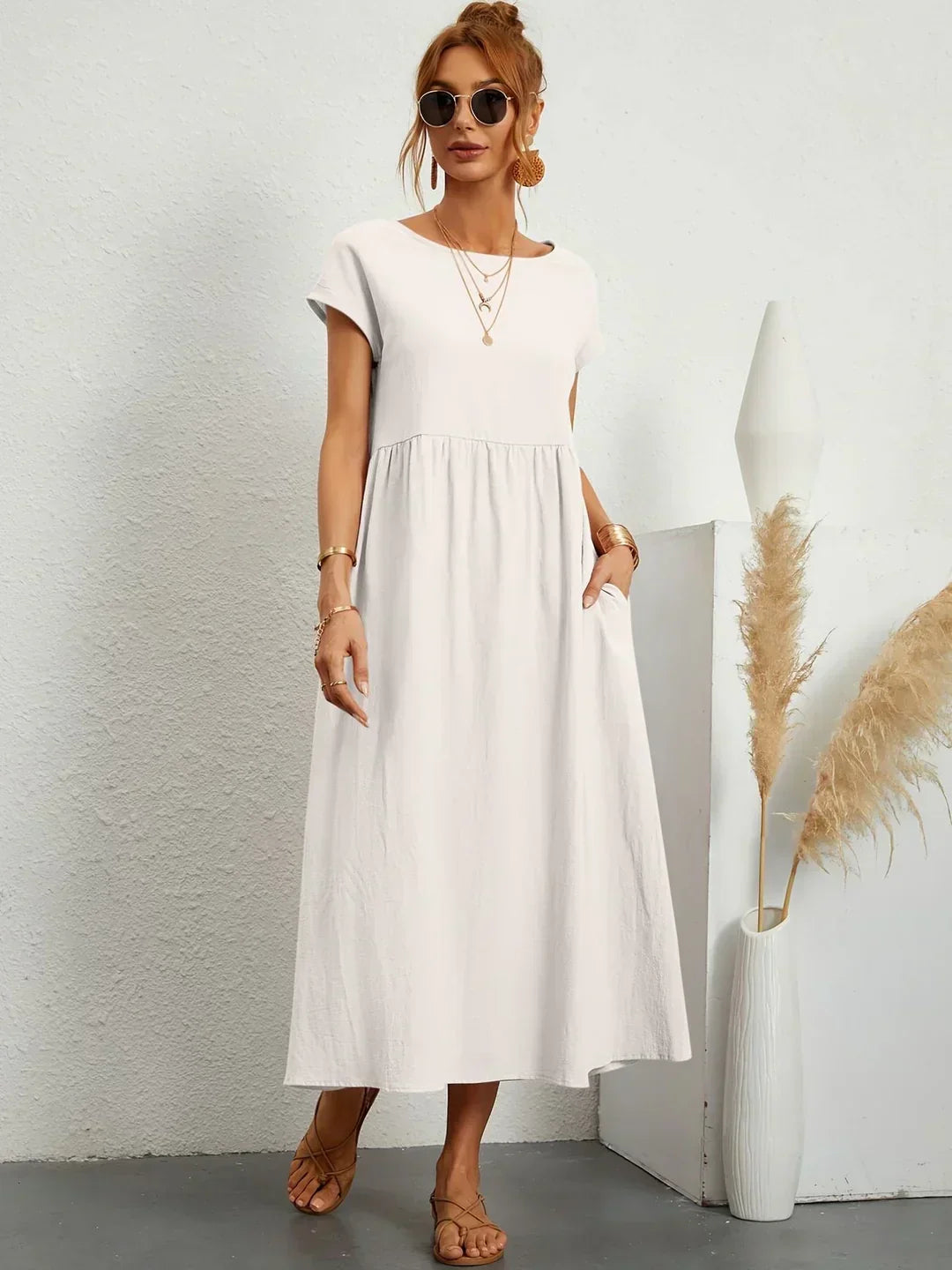 Maria™ | Elegantes Kleid mit Rundhalsausschnitt