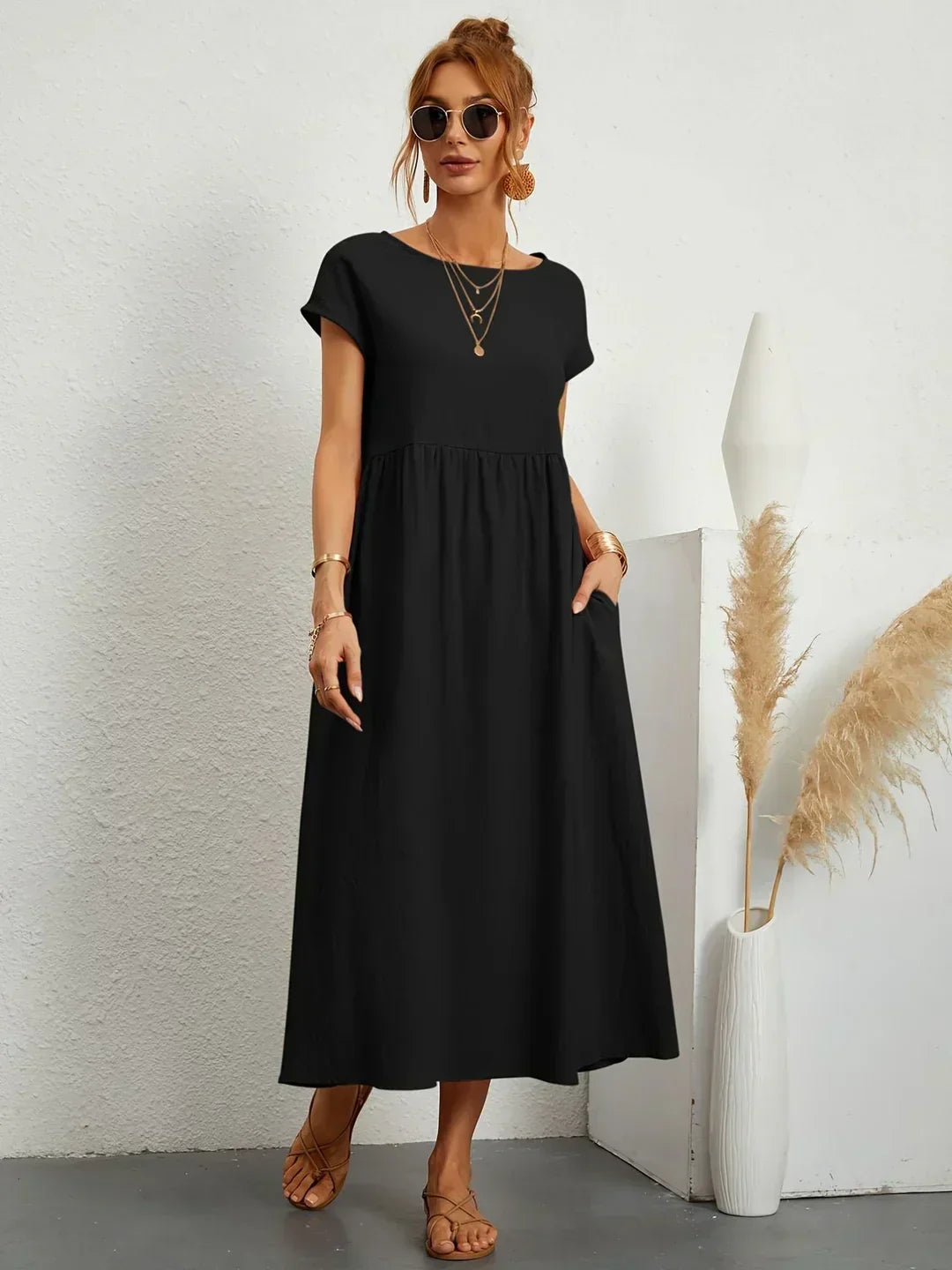 Maria™ | Elegantes Kleid mit Rundhalsausschnitt