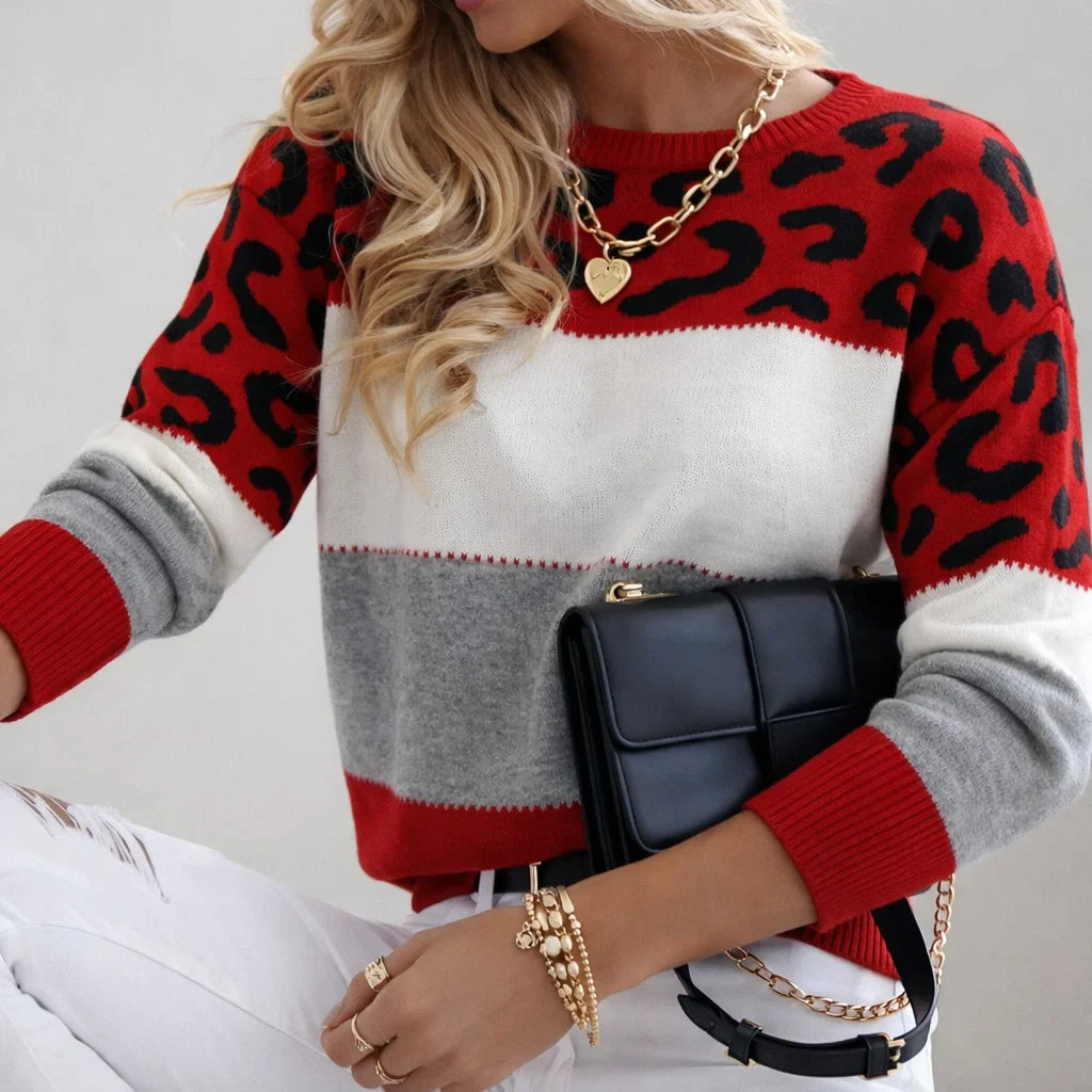 Sofia™ | Lässiger Pullover mit Leopardenmuster