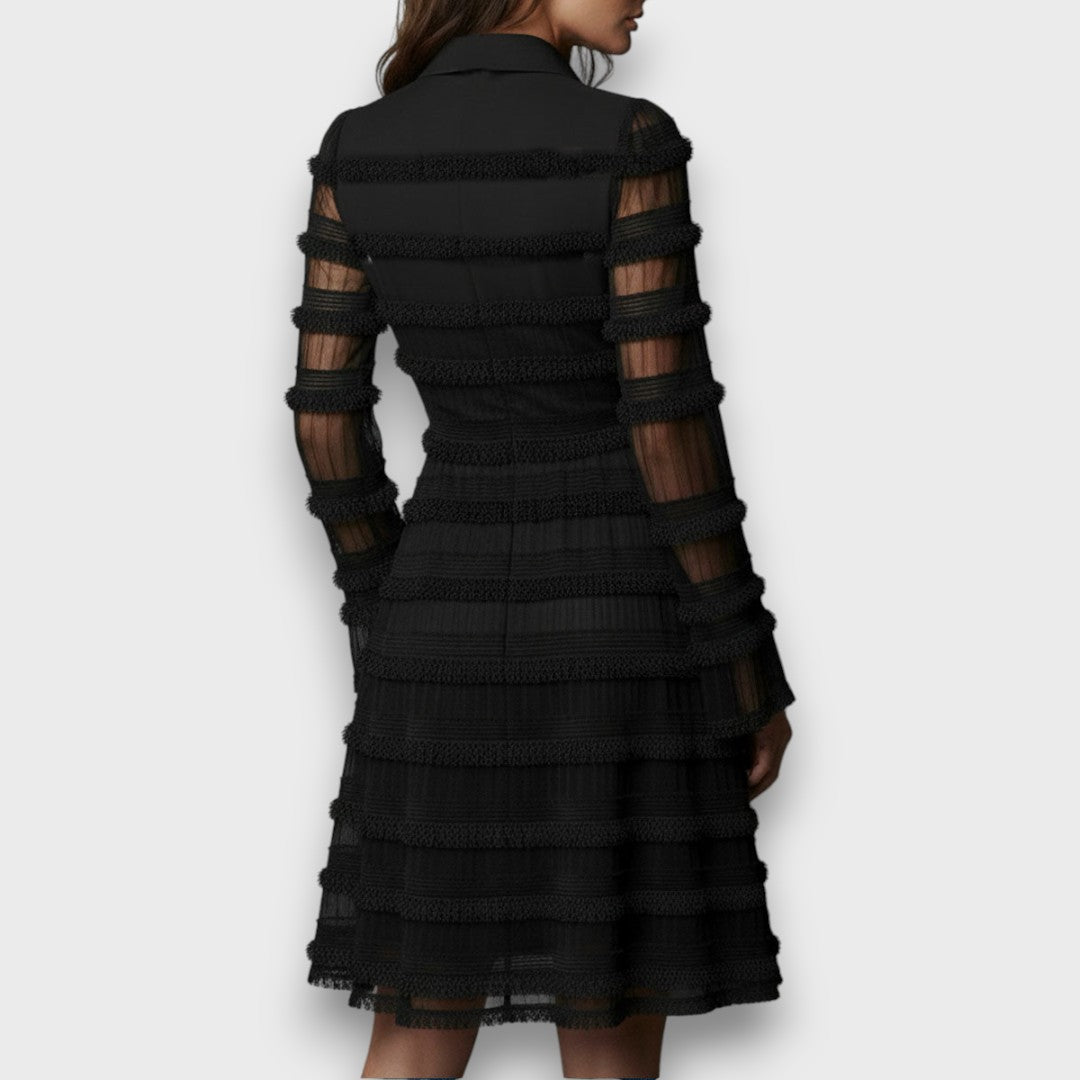 Parisa – Vestido Midi con Flecos