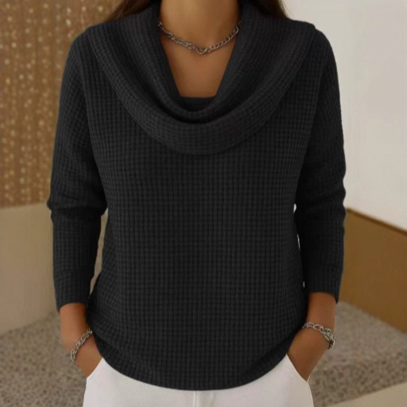 Amber™ | Warmer Pullover mit elegantem Wasserfallausschnitt